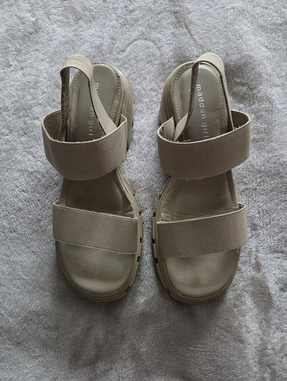 Madden Girl Women's Beige Platform Sandals